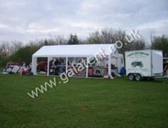 Gala tent marquee used at the British National Tractor Road Run held at Lincoln show ground