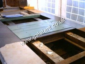 Gala Tent Marquee being used to cover a railway wagon for repairs