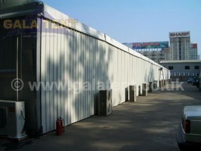 Temporary storage marquees