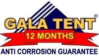 Gala Tents 12 Months Manufacturers Guarantee