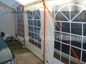 Gala Tent Used as a temporary workshop for a car