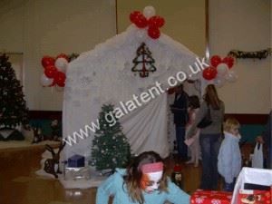 Over 300 children passed through this scene to see santa