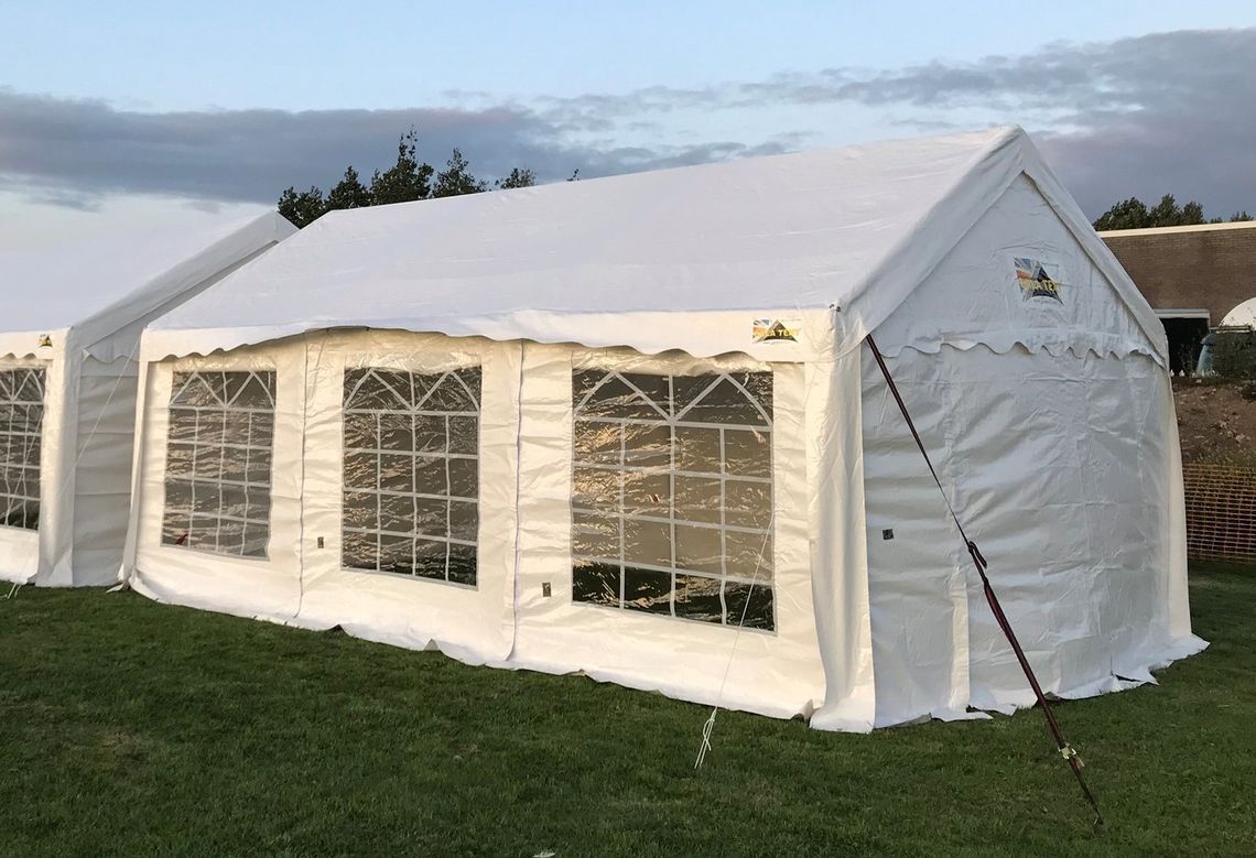 A marquee used by an event hirer for an outdoor event