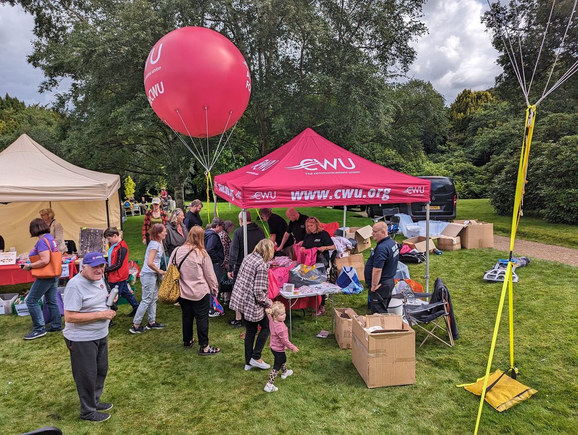 A printed gazebo for a charity fundraising event