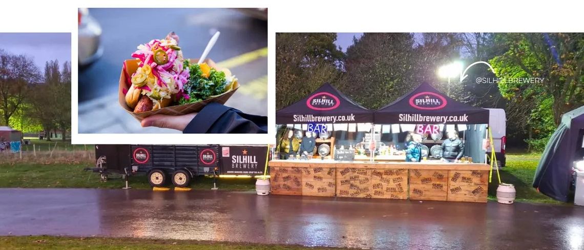 street food gazebo with printed canopy