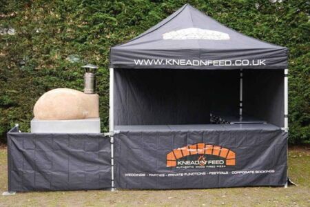 A printed gazebo for streetfood vendor