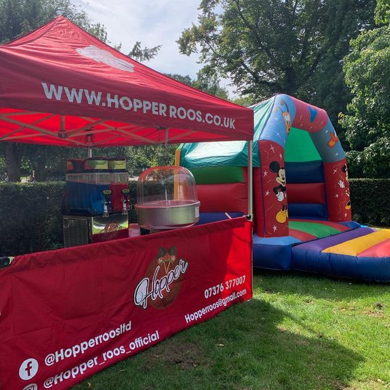 bouncy castle hirer gazebo