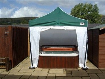 gazebo hot tub image A gazebo covering an outdoor pool