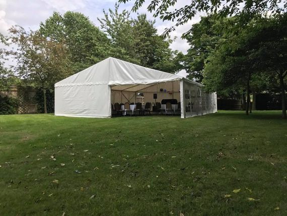 large hire marquee from distance a mid-distance photograph of a large marquee for hire