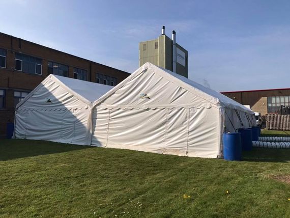 large hire marquees Two Gala Tent Marquees outdoors