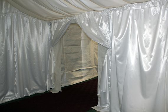 marquee lining 3 A photograph of a marquee with interior lining