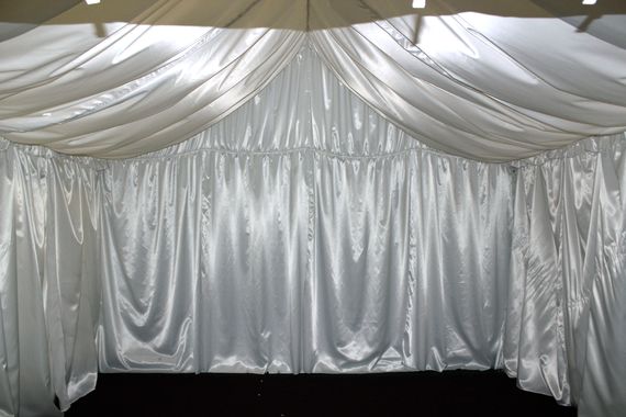 marquee lining 4 A photograph of a marquee with interior lining