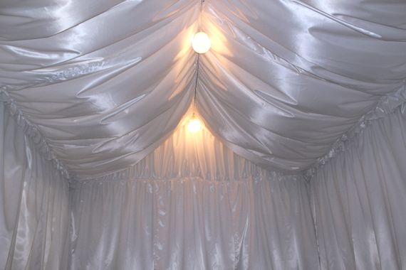 marquee lining 6 A photograph of a marquee with interior lining