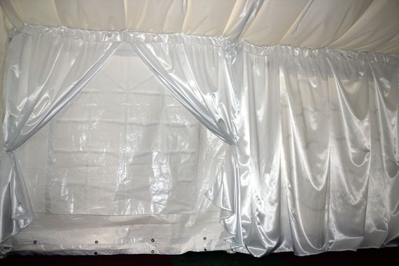 marquee lining 7 A photograph of a marquee with interior lining
