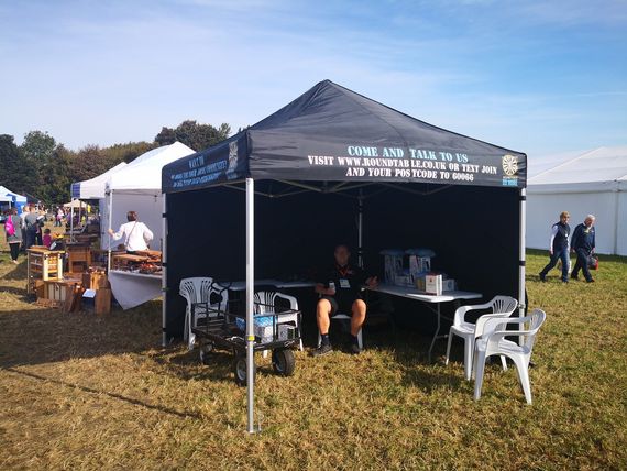 black charity gazebo printed