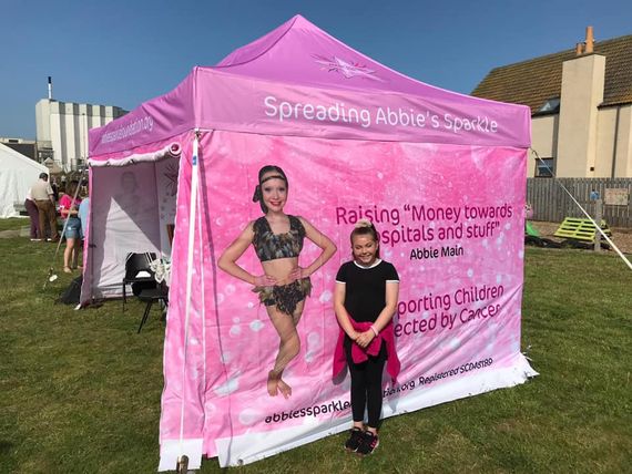 printed charity gazebo 2 A custom printed business gazebo set up outside
