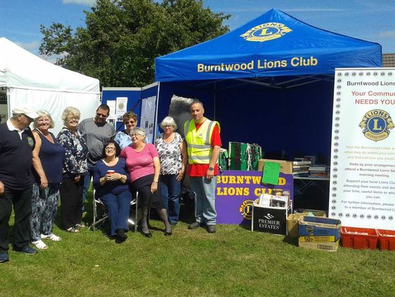 printed lions club charity gazebo 4 A custom printed business gazebo set up outside