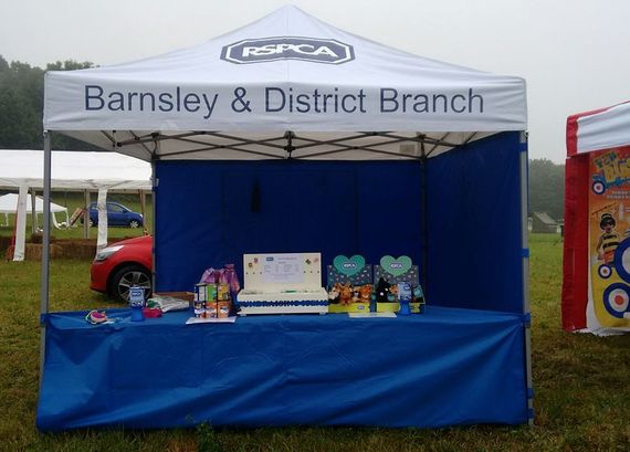 rspca barnsley gazebo printed A custom printed white and blue gazebo for the RSPCA