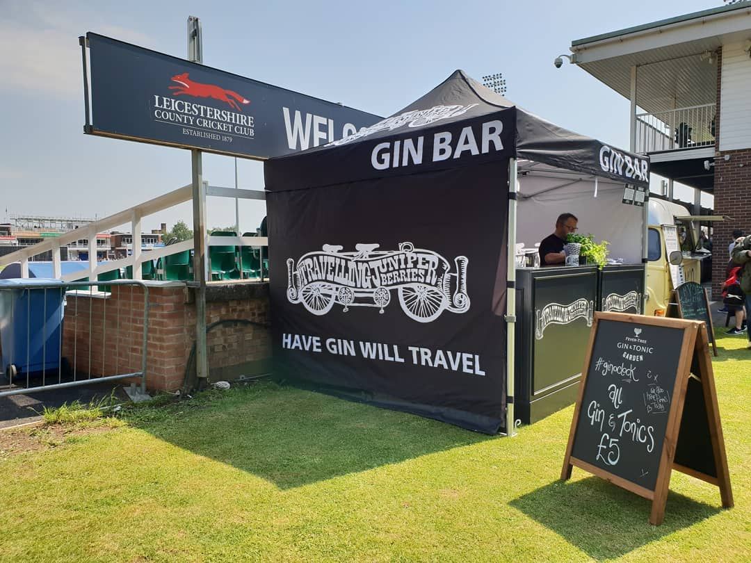 A printed gazebo for a gin bar company