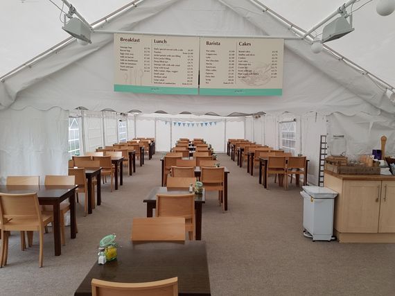 large catering cafe marquee