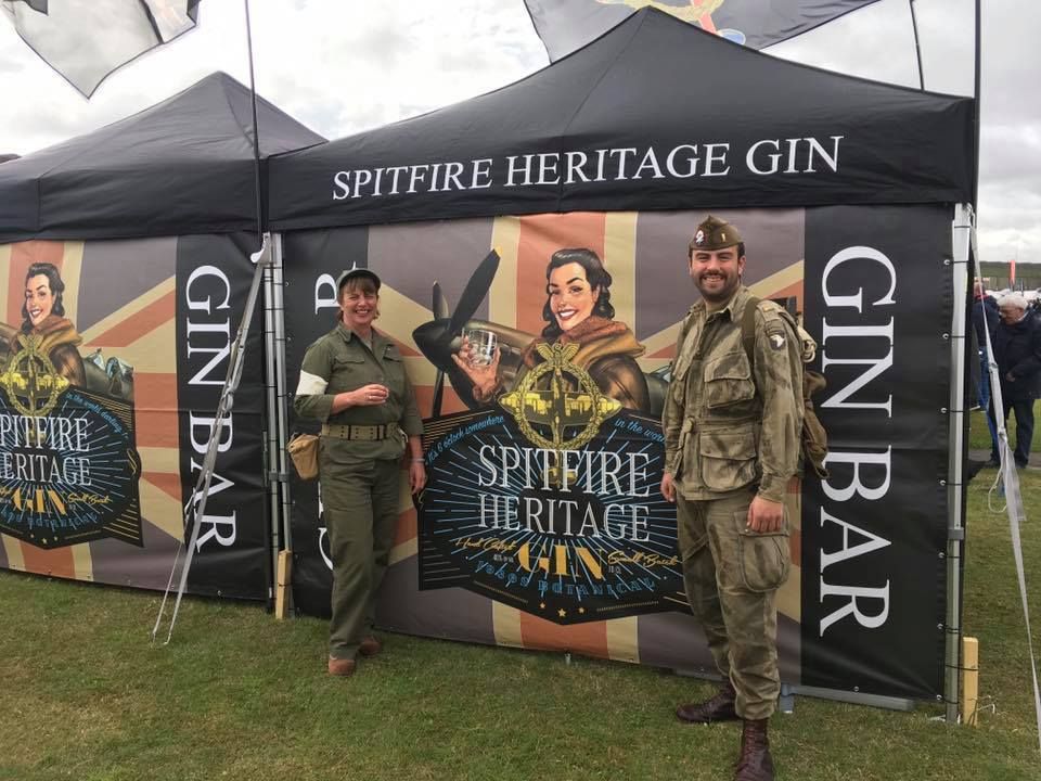 A mobile bar printed gazebo