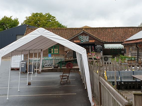 farm shop marquee