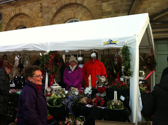 marquee at christmas market