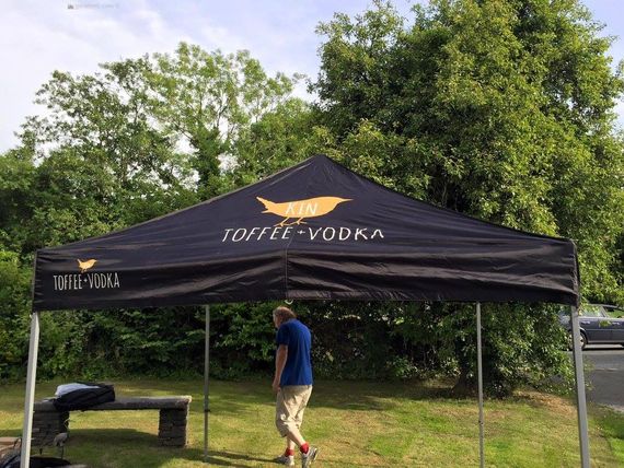 Custom Printed Gala Shade Gazebo outdoors