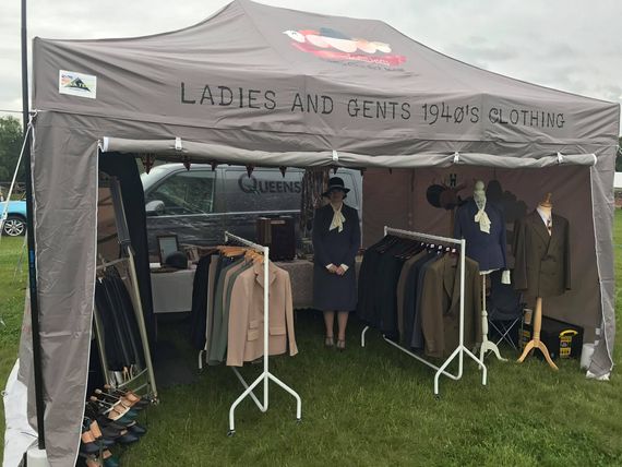 Custom Printed Gala Shade Gazebo for vintage clothes trader
