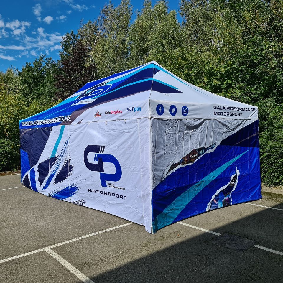 Gala Performance branded printed promotional gazebo