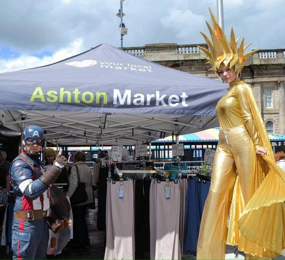 Custom printed market gazebo for Ashton Market