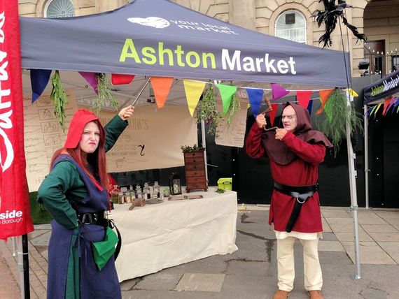 Custom printed market gazebo for Ashton Market