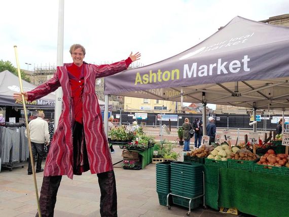 Custom printed market gazebo for Ashton Market