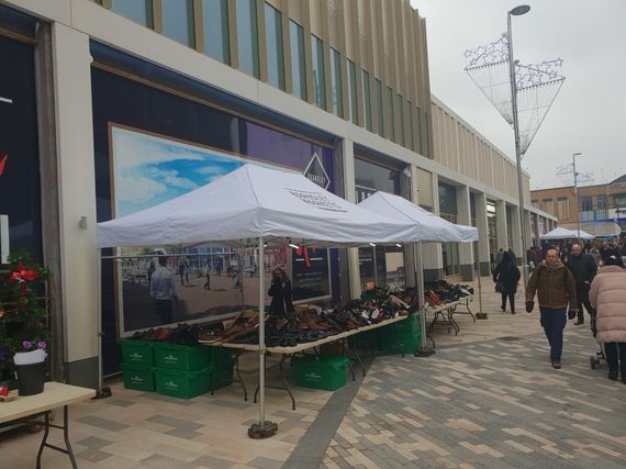 Custom printed market gazebo for Barnsley Market
