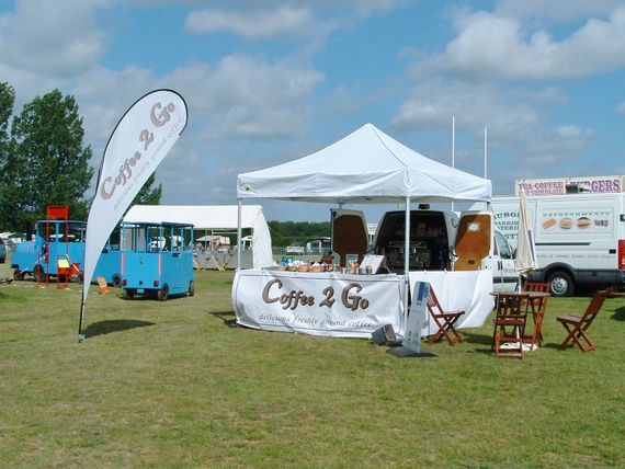 catering gazebo 1 A gazebo with custom printed branding for a catering vendor