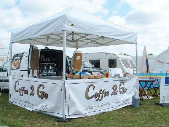 catering gazebo 2 A gazebo with custom printed branding for a catering vendor