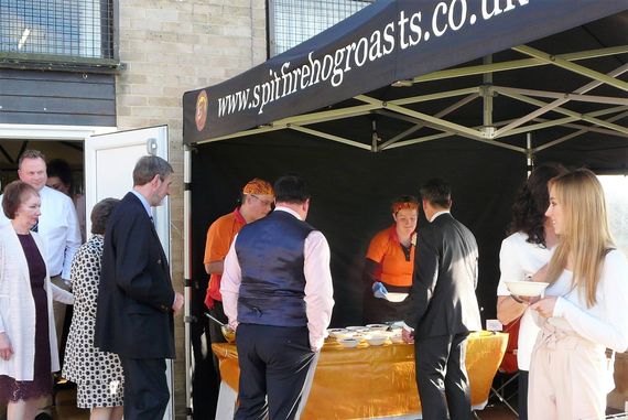 hog roast gazebo 2 A gazebo with custom printed branding for a catering vendor