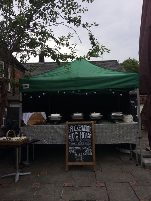 hog roast gazebo 3 A gazebo with custom printed branding for a catering vendor