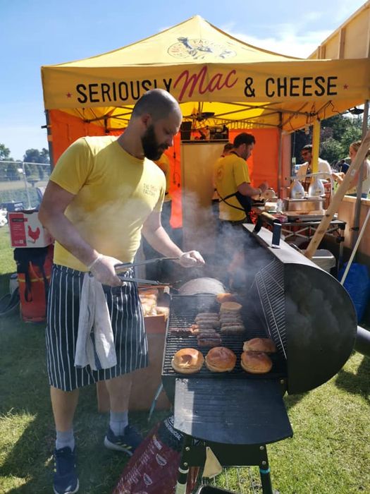 macaroni street food gazebo A gazebo with custom printed branding for a streetfood vendor