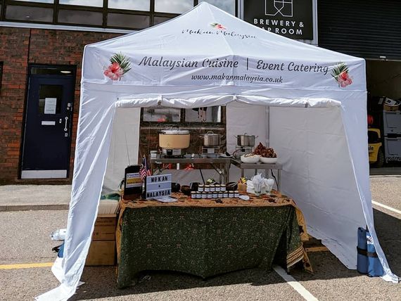 malaysian street food gazebo 1 A gazebo with custom printed branding for a streetfood vendor