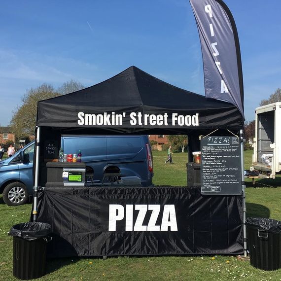 pizza street food gazebo 3 A gazebo with custom printed branding for a streetfood vendor