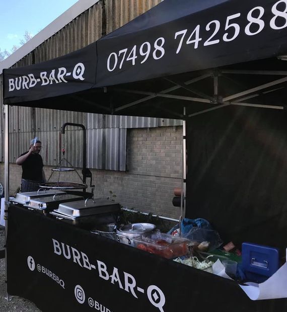 printed bbq gazebo A gazebo with custom printed branding for a streetfood vendor