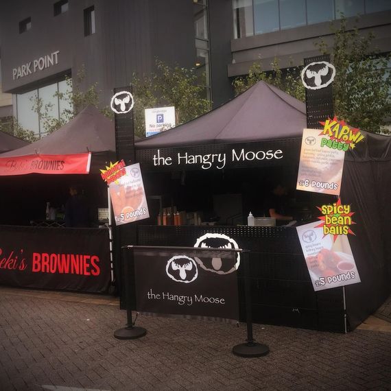 printedc streetfood gazebo A gazebo with custom printed branding for a streetfood vendor