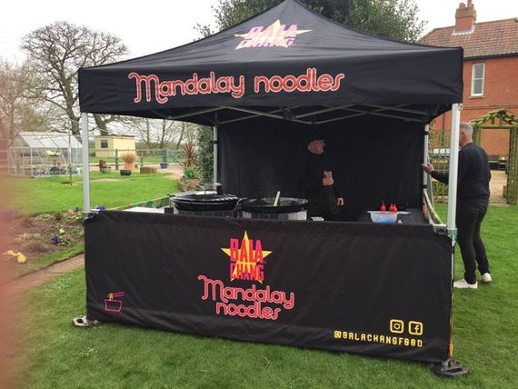 street food gazebo A gazebo with custom printed branding for a streetfood vendor