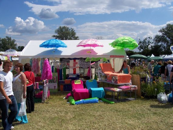 Marquees at a town fair