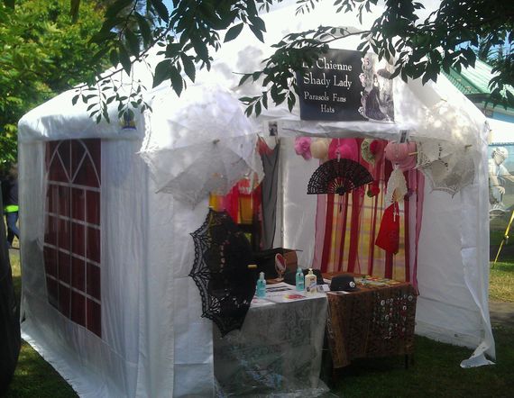A small marquee at a fair