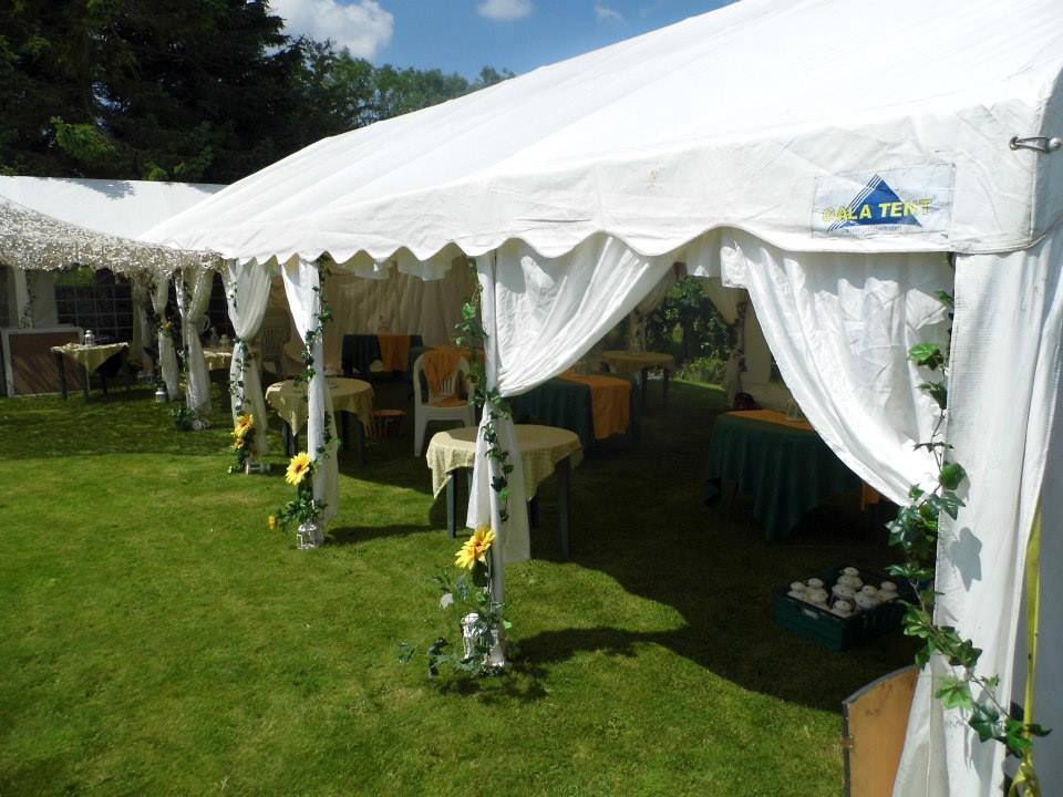 2 Marquees set up for a wedding