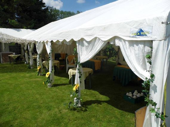 2 Marquees set up for a wedding
