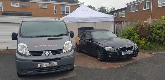 Gala Shade Pop Up Gazebo sheltering a car on a driveway