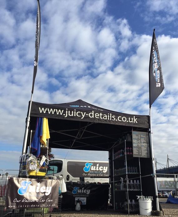 Printed Gazebo canopy for a valeting and detailing business at an outdoor show